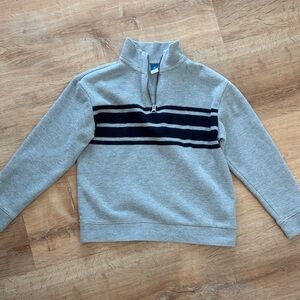 Old Navy Gray Textured Quarter-Zip Sweater